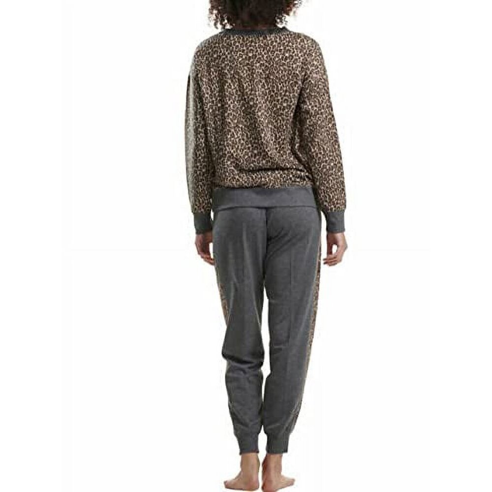 Splendid Crewneck Leopard Print Lounge Sweatshirt Size M - Picture 2 of 10